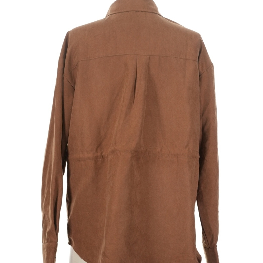 A New Day Brown Button Down, Drawstring Shirt NWT - image 7